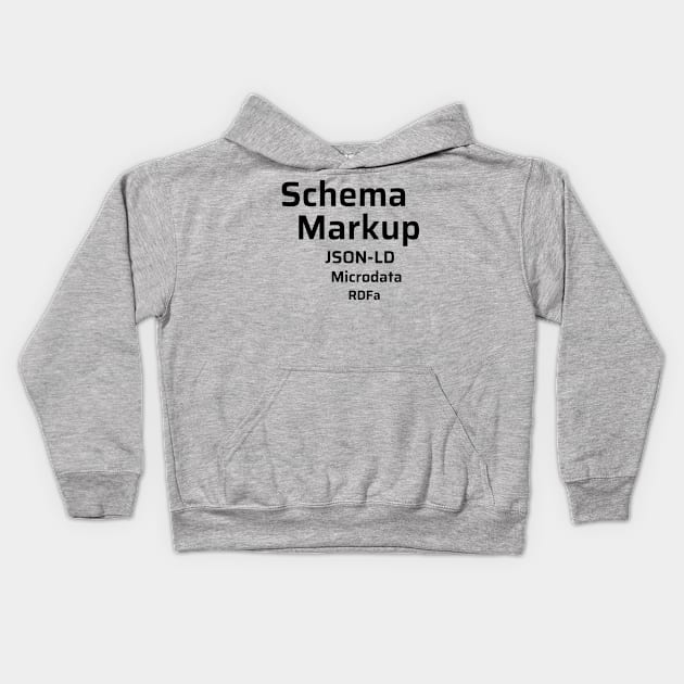 Schema Markup Kids Hoodie by CyberChobi